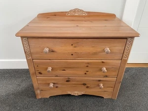 Vintage Marks and Spencer solid limed pine chest of drawers - Picture 1 of 9