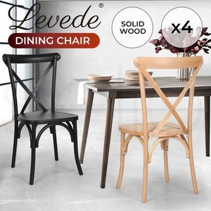 Levede 2x/4x Dining Chairs Lounge Chair Bentwood Outdoor Provincial Rattan Seat - Picture 1 of 46