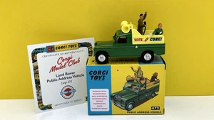 CORGI TOYS 472 CLUB ISSUE LAND ROVER PUBLIC ADDRESS VEHICLE  / BRAND NEW MIB - Picture 1 of 8