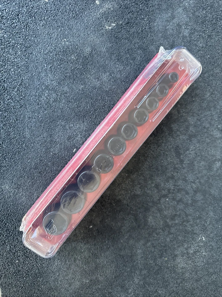 Snap-on 3/8" Drive 6 Point SAE Semi Deep Impact Socket Set 10 PC 210IMFSYA