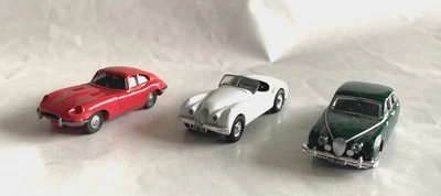 Lote de trabajo modelo de alta velocidad Jaguar E tipo 1/87 plástico Wiking + XK120 + MK2 Foto 1 de 4