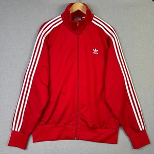 Adidas Primegreen Red Track Jacket Mens XL Full Zip 3-Stripes Top - Picture 1 of 6