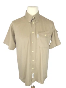 Eisenegger Klassiker Shirt Mens Large Tan Classic Button Down Utility Safari Y2K - Picture 1 of 10