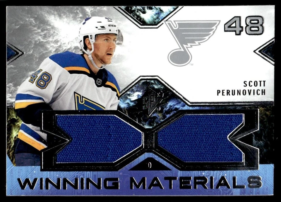 2021-22 SPx Winning Materials Scott Perunovich St. Louis Blues #WM-SP - Image 1 of 2