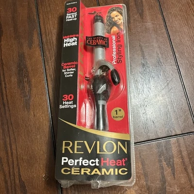 Revlon Perfect Heat Curling Iron 1" Ceramic Barrel NEW Unused RV051C - Image 1 of 4