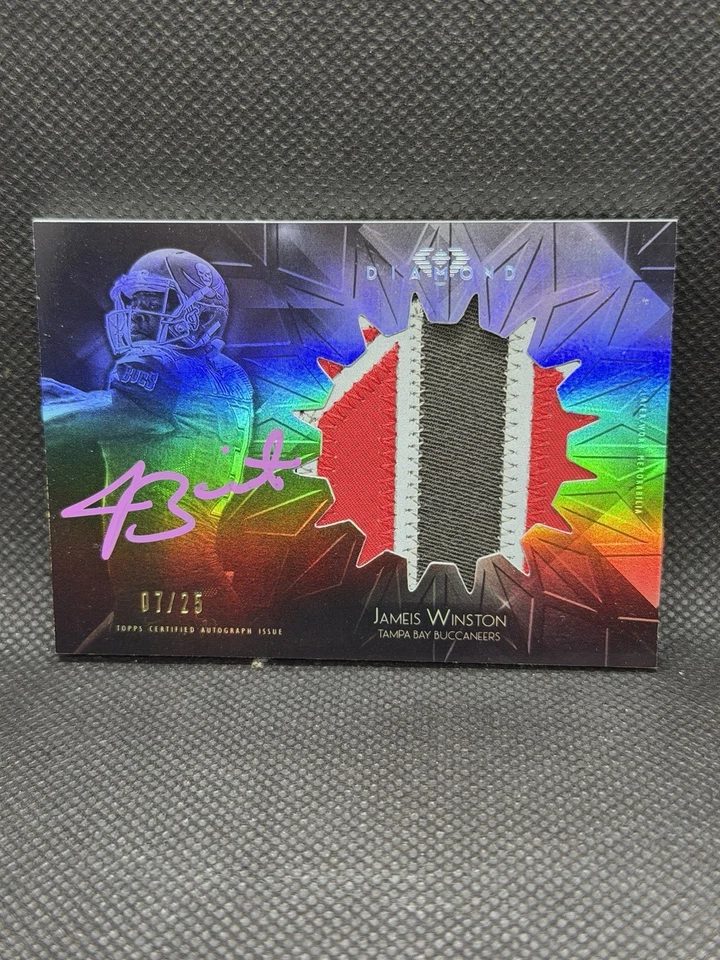 2015 Topps Diamond Jameis Winston #7/15 Rookie parche de 3 colores automático RPA tinta rosa🔥 Foto 1 de 1