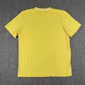 Lululemon Shirt Mens Large Yellow Metal Vent Tech Short Sleeve Athletic - Picture 1 of 8