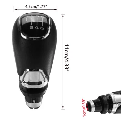 For Skoda Octavia A7 MK3 2013-2017 6 Speed Gear Stick Shifter Knob PU Leather - Image 1 of 4