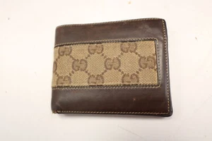 GUCCI Herren Portemonnaie Geldbörse Geldetui Leder/Canvas guter Zustand - Bild 1 von 7