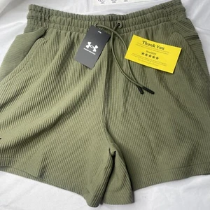 Under Armour Ottoman Fleece Shorts, Men's Size Medium Olive Green, NEW MSRP $80 - Picture 1 of 7