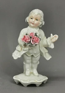 9140251 Porcelain Figurine Rosenkavalier Ens Thuringia Colourful Green Mill - Picture 1 of 6