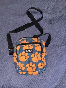 Sax Clemson University Tigers Crossbody Handbag, Navy Blue And Orange