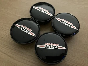 4PCS MINI JCW 3131171069 CENTRE CAPS 54MM JOHN COOPER WORKS R50 R52 R53 - UK - Picture 1 of 2