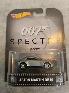 Hot Wheels Retro Entertainment 007 Aston Martin DB10 James Bond 2016 Mattel - Foto 1 di 3