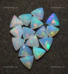 Trillion Ethiopian Opal Loose Faceted Ethical Gemstone Natural 3x6x6 mm - Picture 1 of 2