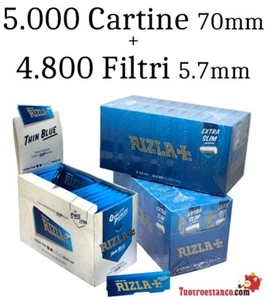 5.000 Cartine Rizla Blue 70mm + 4.800 Filtri Rizla 5,7mm - Imagen 1 de 6