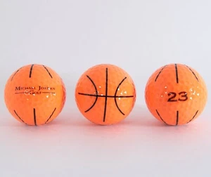 Vintage Michael Jordan #23 sleeve of 3 orange “basketball” Golf Balls New In Box - Picture 1 of 5