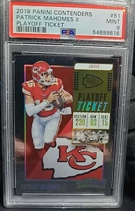 2018 Panini Contenders Playoff Ticket /175 Patrick Mahomes II #51 - PSA 9 - Bild 1 von 4