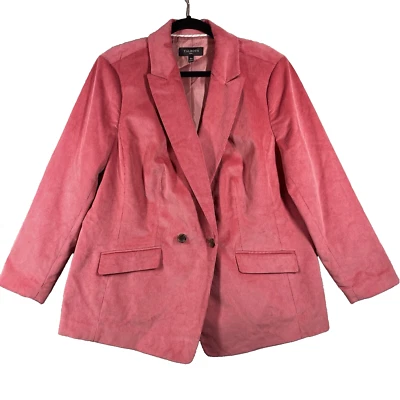 Talbots Womens Corduroy Blazer Size 16W Lined Preppy Academia Dusty Rose NWOT - Image 1 of 4