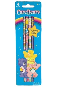 Care Bears No. 2 PENCILS pack of 4 American Greetings NEW 2007 FAB Starpoint VTG - Picture 1 of 5