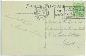 BK1903 - BELGIUM - POSTAL HISTORY - Olympic Games 1920 POSTMARK - Picture 1 of 1