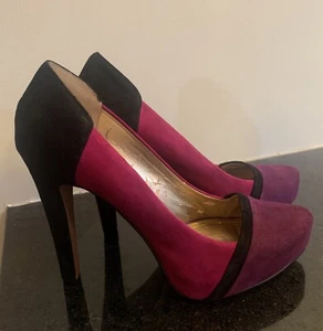 BCBGeneration Perries Women's Pink Suede Platform High Heel Shoes Size 10В/40 - Picture 1 of 13