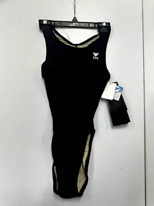 Traje de baño de una pieza TYR para mujer sólido MaxBack Performance - negro - MSO1A talla 30 - Imagen 1 de 2