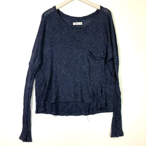 Abercrombie & Fitch Oversize Pocket Sheer Pullover Navy Blau Gr.XS Small - Bild 1 von 3