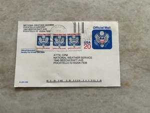 UZ6 20c OFFICIAL Postal Card USED Genuine Usage RARE - APS Lifetime Member - Picture 1 of 2