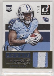 2015 Panini Donruss Rookie Threads Prime /49 David Cobb #DRT-DC Rookie RC