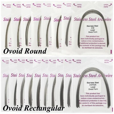 Orthodontic Stainless Steel Arch Wire arcos de ortodoncia Round Rectangular