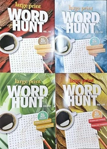 Set Of 4 New Papp Puzzle Books Large Print Word Hunt Search Find Volumes 145-148 - Picture 1 of 5