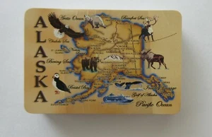 Neue Alaska Spielkarten in Plastik 1 Deck Souvenir Adler Elch Wal Eisbär - Bild 1 von 4