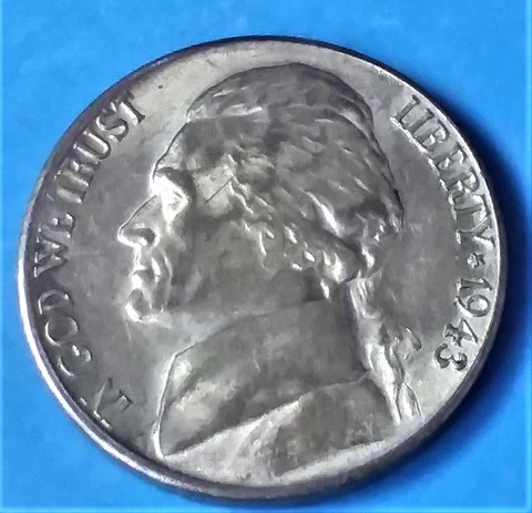 1943-S UNC JEFFERSON SILVER NICKEL WAR COIN Cover