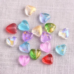 40pcs 8mm Small Heart Crystal Lampwork Glass Loose Beads For Jewelry Making - Picture 1 of 23