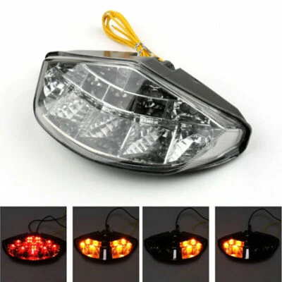 Integrated LED Tail Light Turn signals PER DUCATI Monster 696 795 796 1100 Clear - Image 1 of 4