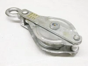 Bloque de polea de elevación de una sola gavilla 2 toneladas 110 mm (cuerda de alambre ojo galvanizado 16 mm) - Imagen 1 de 2