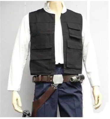 Camisa Han Solo ANH branca manga longa somente - Imagem 1 de 4