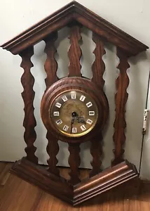 Orologio da parete vintage Trend Zelanda Michigan colonna coloniale mandrino legno grande - Foto 1 di 10