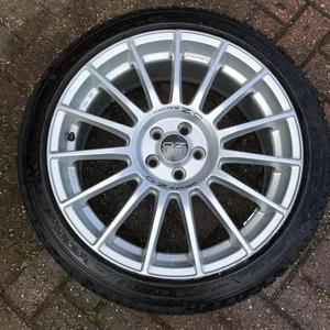 4X18 inch alloy wheels OZ Superturismo LM with nearly new Michelin PS3 Tyres - Picture 1 of 12