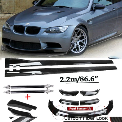 For BMW E90 E92 E93 325i 335i Front Bumper Spoiler Body Kit /Side Skirt/Strut Po - Image 1 of 4