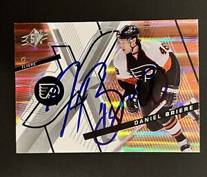 DANIEL BRIERE SIGNED 2009 Upper Deck  SPX  Card Philadelphia Flyers NHL