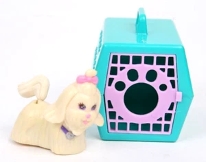 Kenner 1993 Littlest Pet Shop Prize Winning Pups Wagging Shih Tzu Dog & Carrier - Picture 1 of 17
