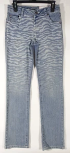 Total Girls Jeans Girls 8 Straight Leg Adjustable Waist Embellished Animal Print - Picture 1 of 7