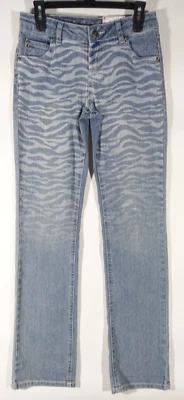 Jeans Total Niñas Niñas 8 Pierna Recta Cintura Ajustable Embellecido Estampado Animal Foto 1 de 4