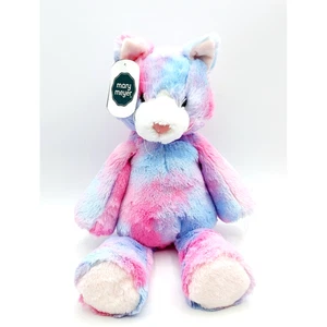 Mary Meyer Marshmallow Cupcake Kitty Plush 15" Pink Blue Cat Stuffed Animal NEW - Imagen 1 de 5
