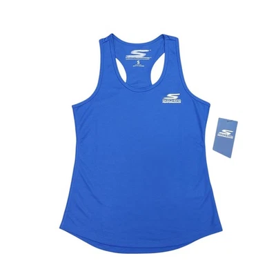 Chaleco sin mangas Skechers Performance para mujer pequeño azul ropa deportiva gimnasio singlete fitness Foto 1 de 4
