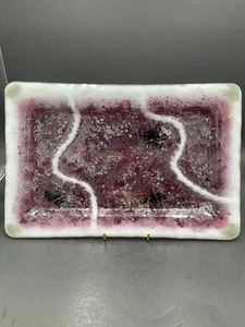 Handgefertigte Kunst Schmelzglas Teller Teelicht Kerzenhalter Jo Downs? - Bild 1 von 8