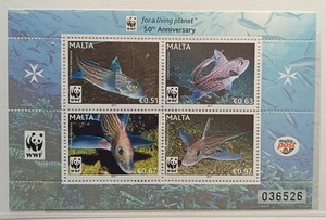 TIMBRE STAMP 4 ILE MALTE Y&T#1006-09 POISSON FISH NEUF**/MNH-MINT 2011 ~F42 - Picture 1 of 1