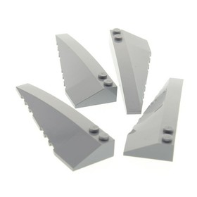 4x Lego Wedge Brick 10x3x1 New - Light Grey Left Wing Star Wars 10227 78883 50955